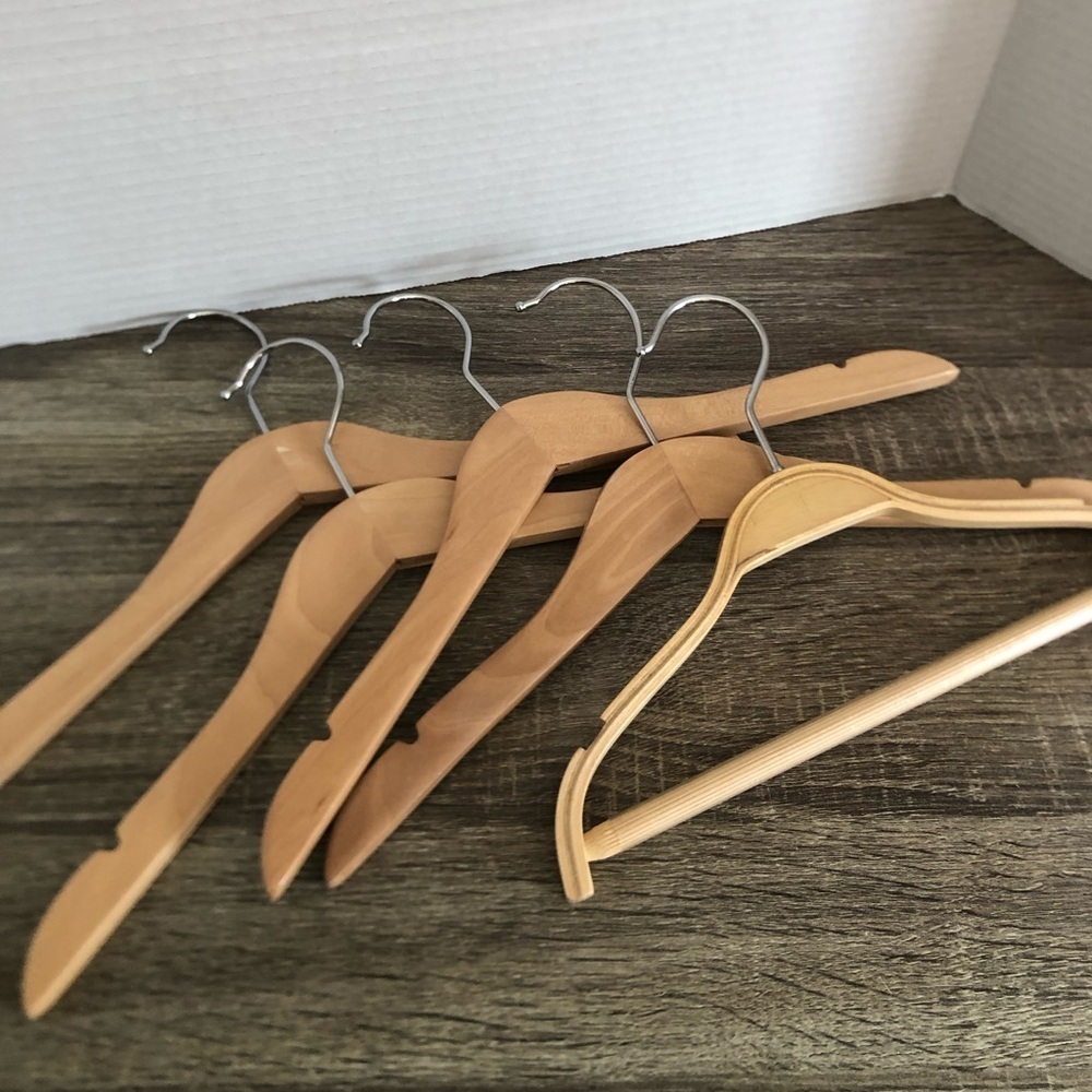 Set of Kids Wooden Clothing Hangers